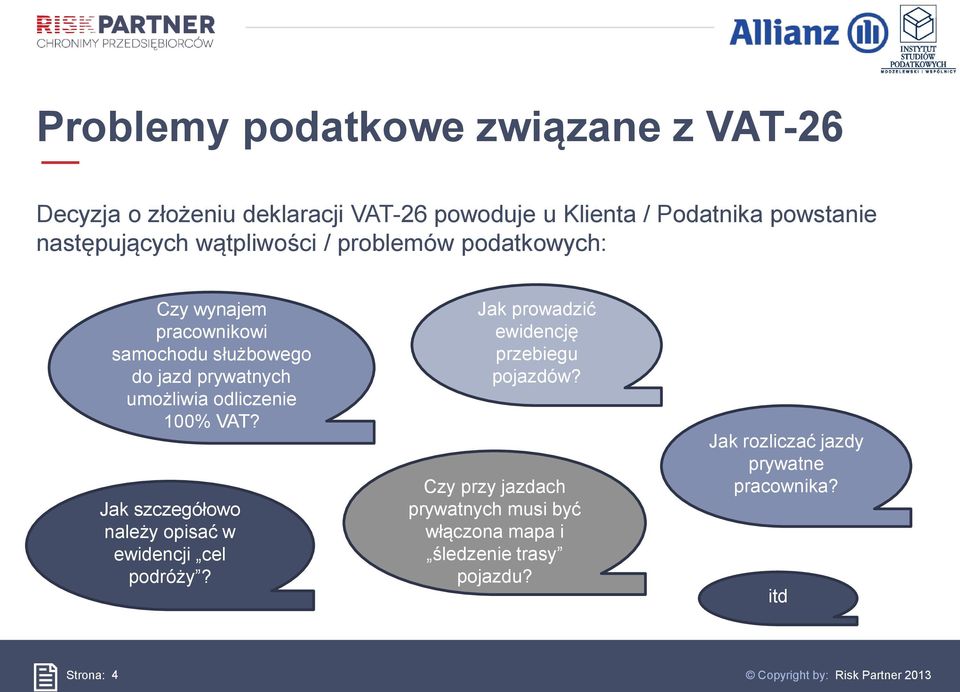 umożliwia odliczenie 100% VAT? Jak szczegółowo należy opisać w ewidencji cel podróży?