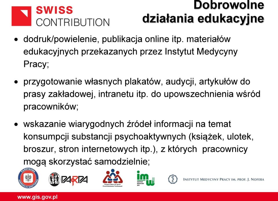 artykułów do prasy zakładowej, intranetu itp.