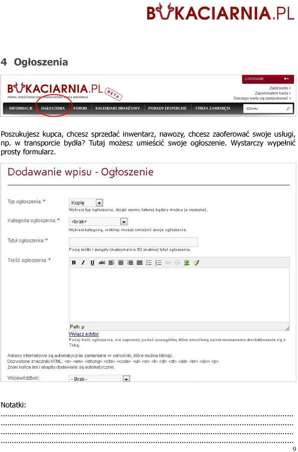 np. w transporcie bydła?