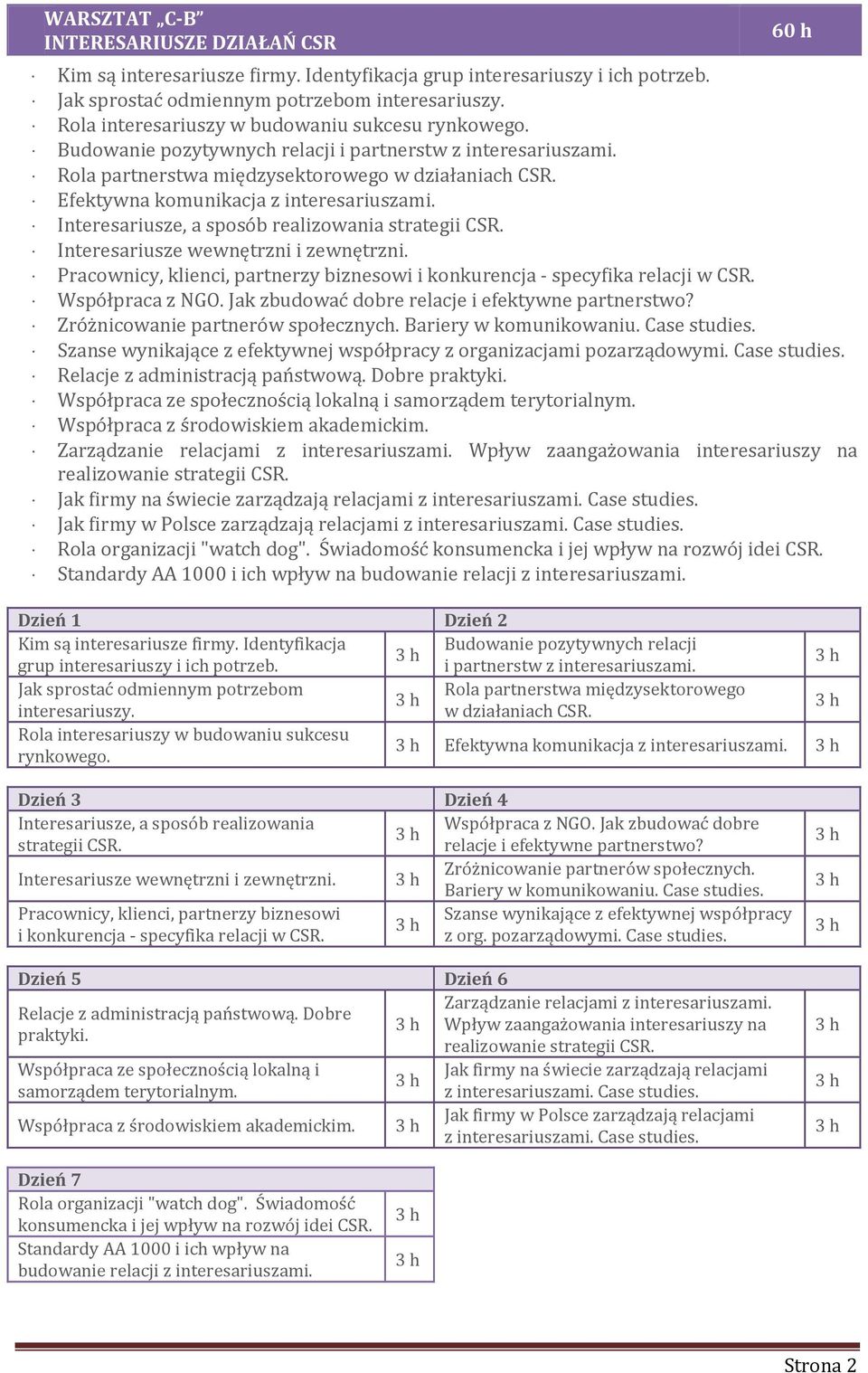 Efektywna komunikacja z interesariuszami. Interesariusze, a sposób realizowania strategii CSR. Interesariusze wewnętrzni i zewnętrzni.