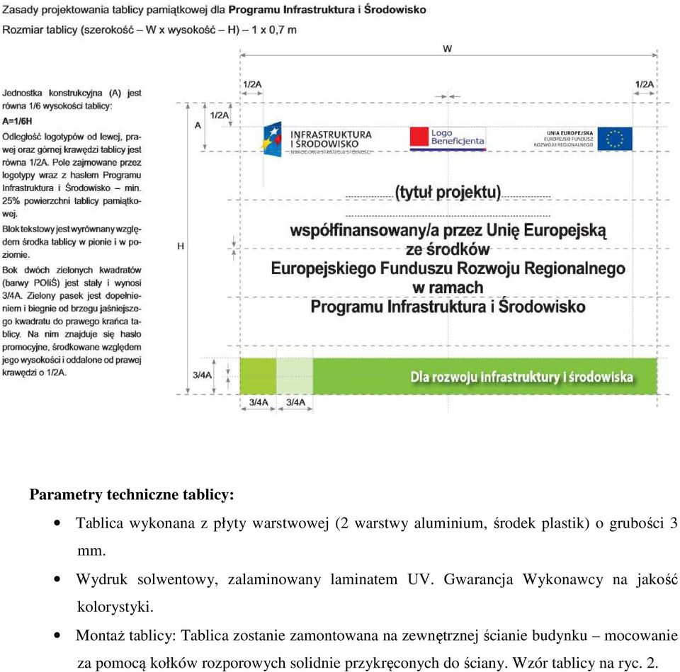 Gwarancja Wykonawcy na jakość kolorystyki.