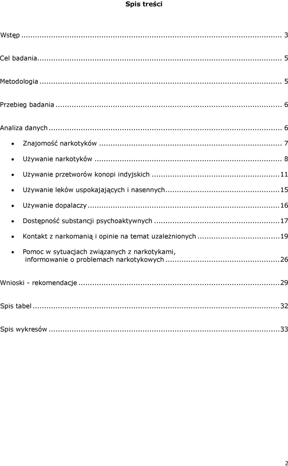 .. 15 Używanie dopalaczy... 16 Dostępność substancji psychoaktywnych... 17 Kontakt z narkomanią i opinie na temat uzależnionych.