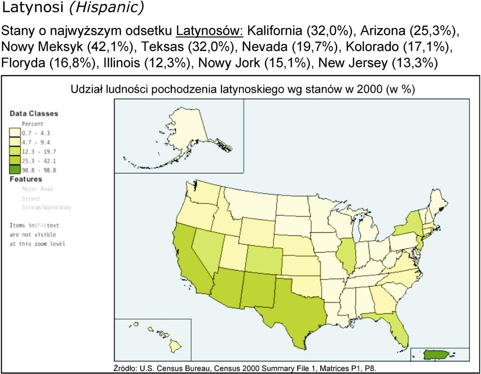 Teksas (32,0%), Nevada (19,7%), Kolorado (17,1%), Floryda