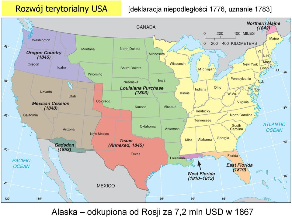 1776, uznanie 1783] Alaska