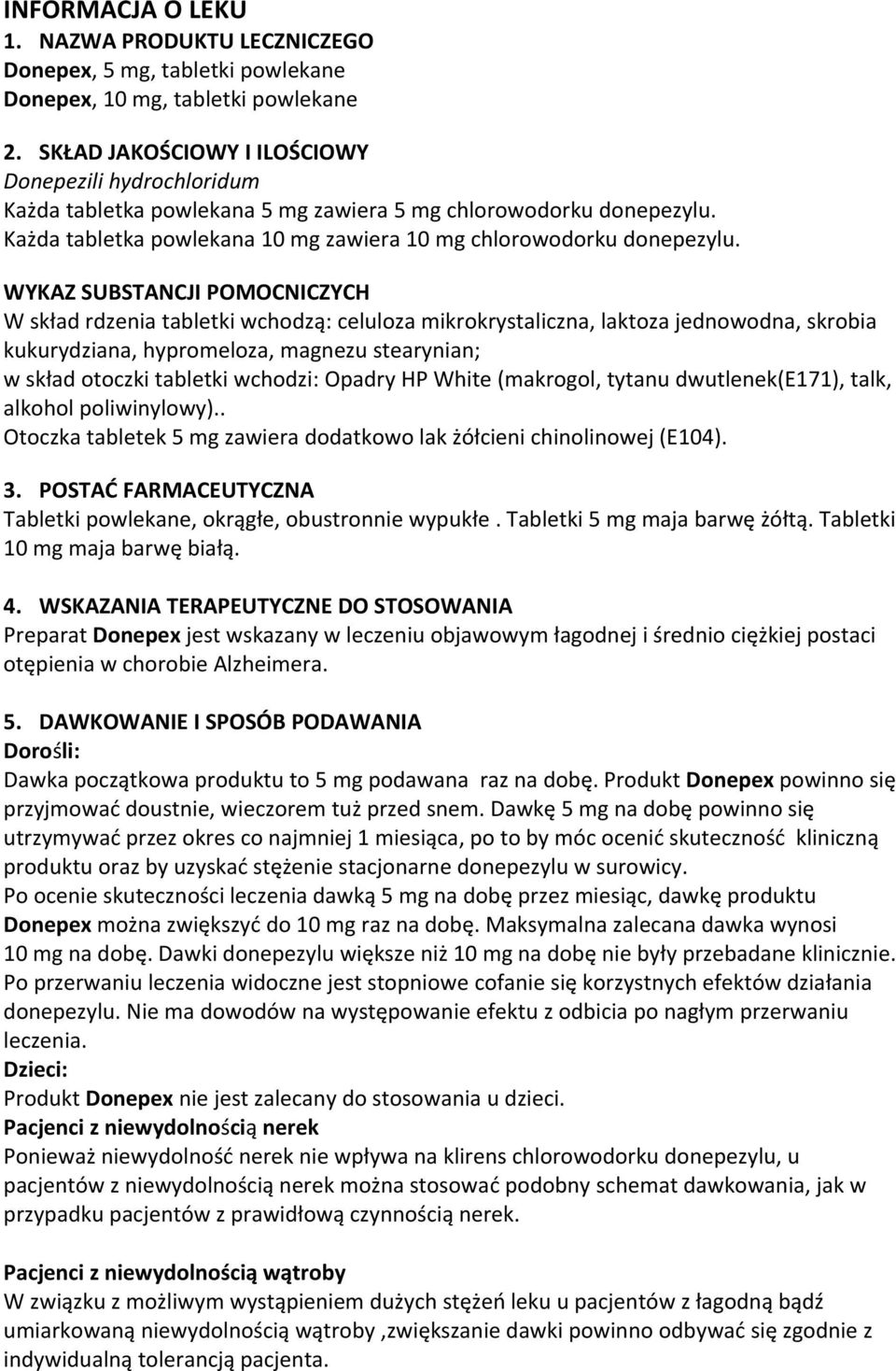 WYKAZ SUBSTANCJI POMOCNICZYCH W skład rdzenia tabletki wchodzą: celuloza mikrokrystaliczna, laktoza jednowodna, skrobia kukurydziana, hypromeloza, magnezu stearynian; w skład otoczki tabletki