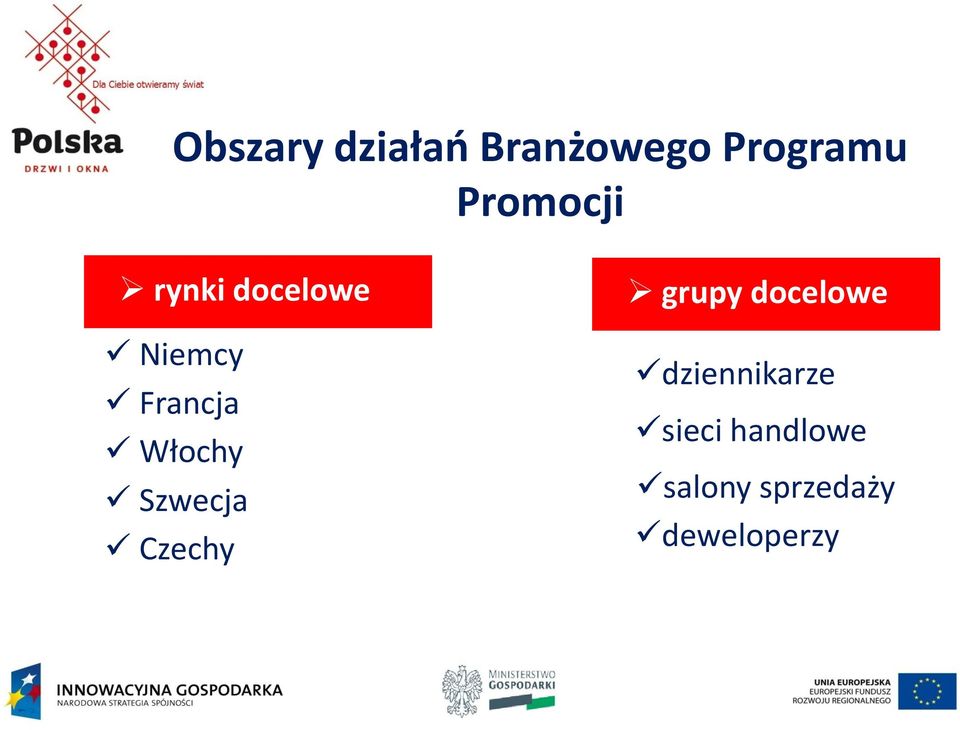 Włochy Szwecja Czechy grupy docelowe