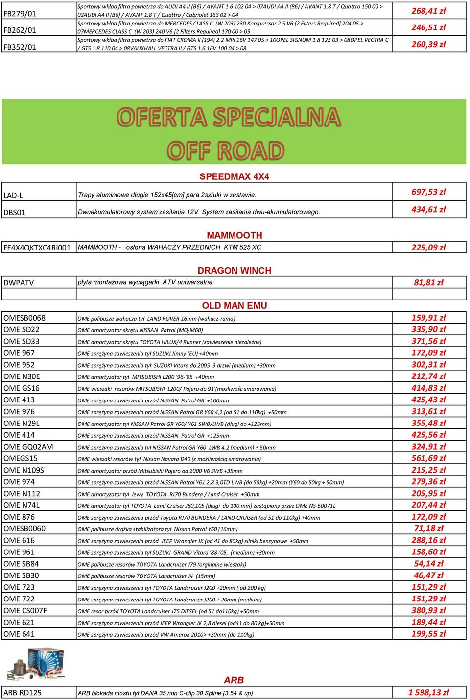 5 V6 [2 Filters Required] 204 05 > 07MERCEDES CLASS C (W 203) 240 V6 [2 Filters Required] 170 00 > 05 268,41 zł 246,51 zł Sportowy wkład filtra powietrza do FIAT CROMA II (194) 2.