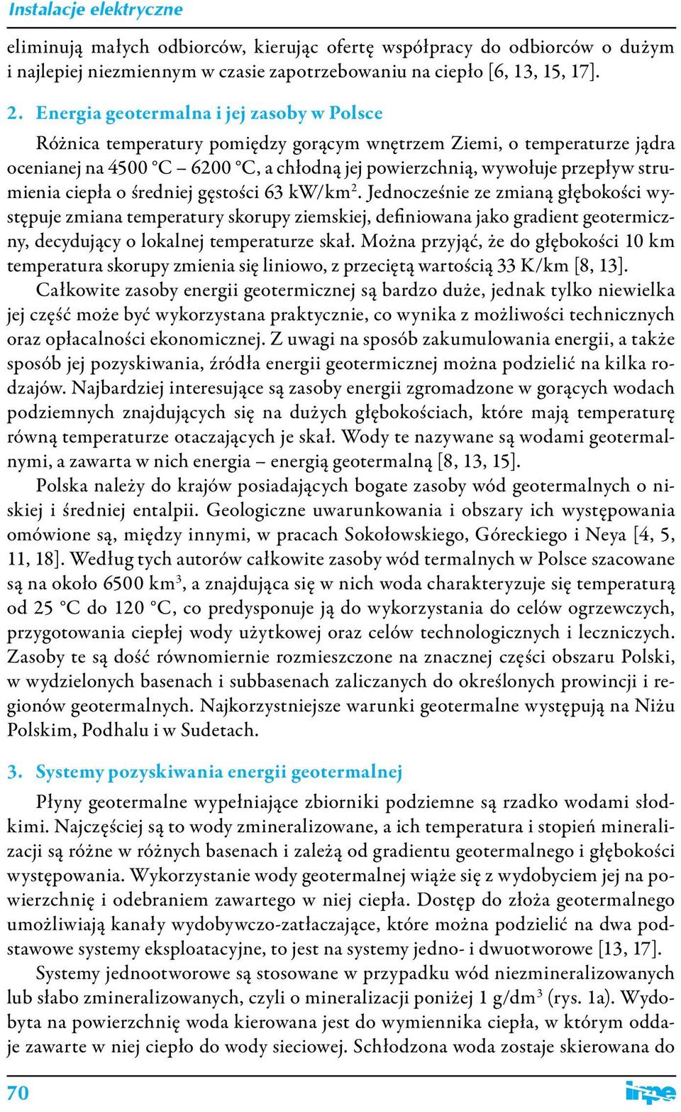 strumienia ciepła o średniej gęstości 63 kw/km 2.