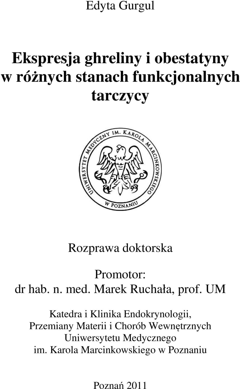 Marek Ruchała, prof.