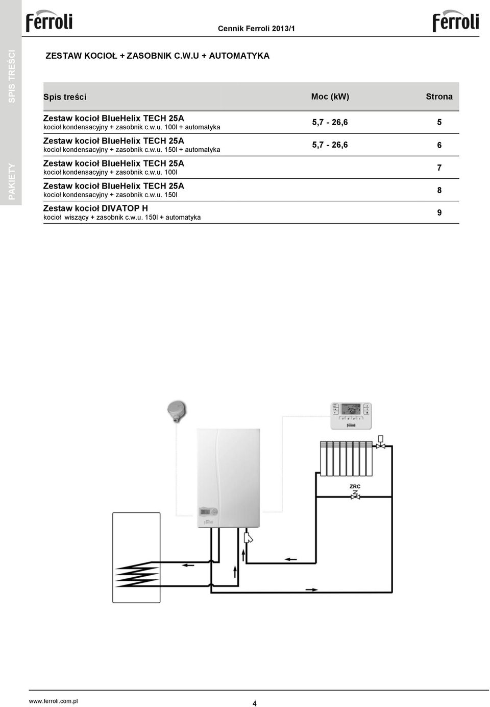 w.u. 100l + automatyka Zestaw kocioł BlueHelix TECH 25A kocioł kondensacyjny + zasobnik c.w.u. 150l + automatyka Zestaw kocioł BlueHelix TECH 25A kocioł kondensacyjny + zasobnik c.