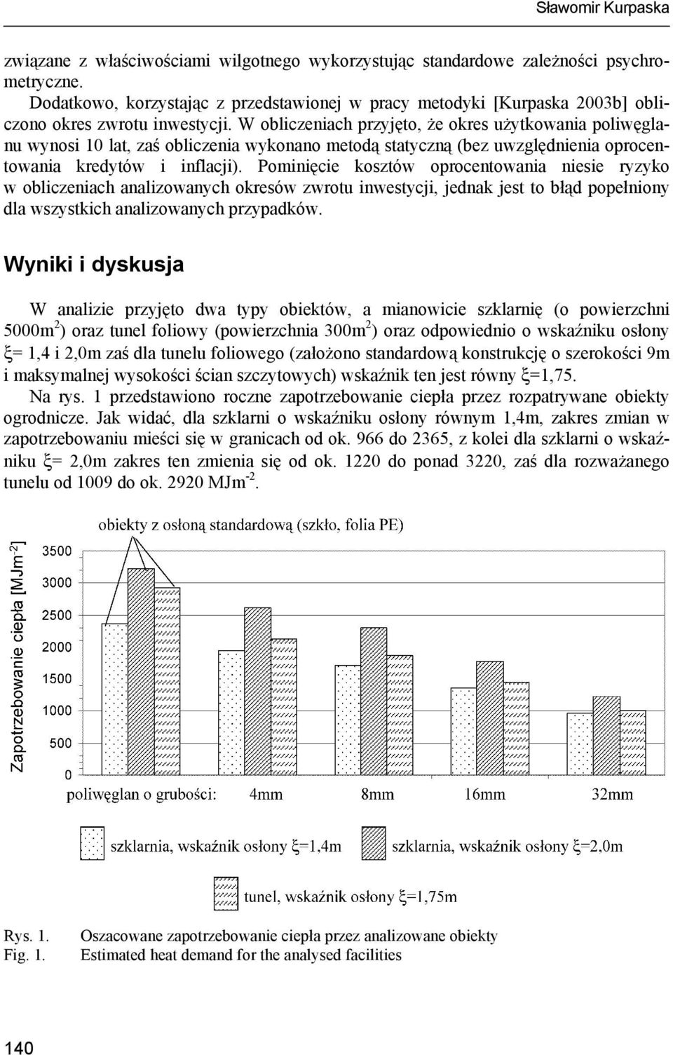W obliczeniach przyjęto, że okres użytkowania poliwęglanu wynosi 10 lat, zaś obliczenia wykonano metodą statyczną (bez uwzględnienia oprocentowania kredytów i inflacji).