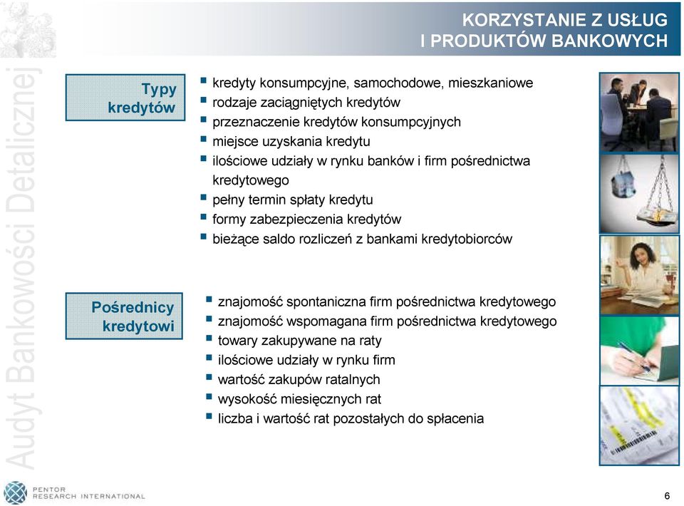 kredytów bieżące saldo rozliczeń z bankami kredytobiorców Pośrednicy kredytowi znajomość spontaniczna firm pośrednictwa kredytowego znajomość wspomagana firm