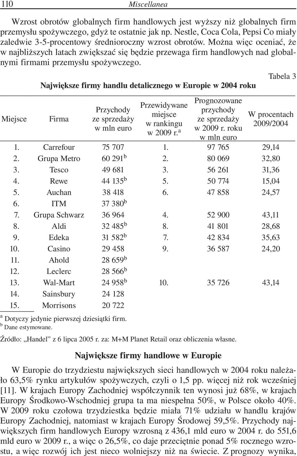 Można więc oceniać, że w najbliższych latach zwiększać się będzie przewaga firm handlowych nad globalnymi firmami przemysłu spożywczego.