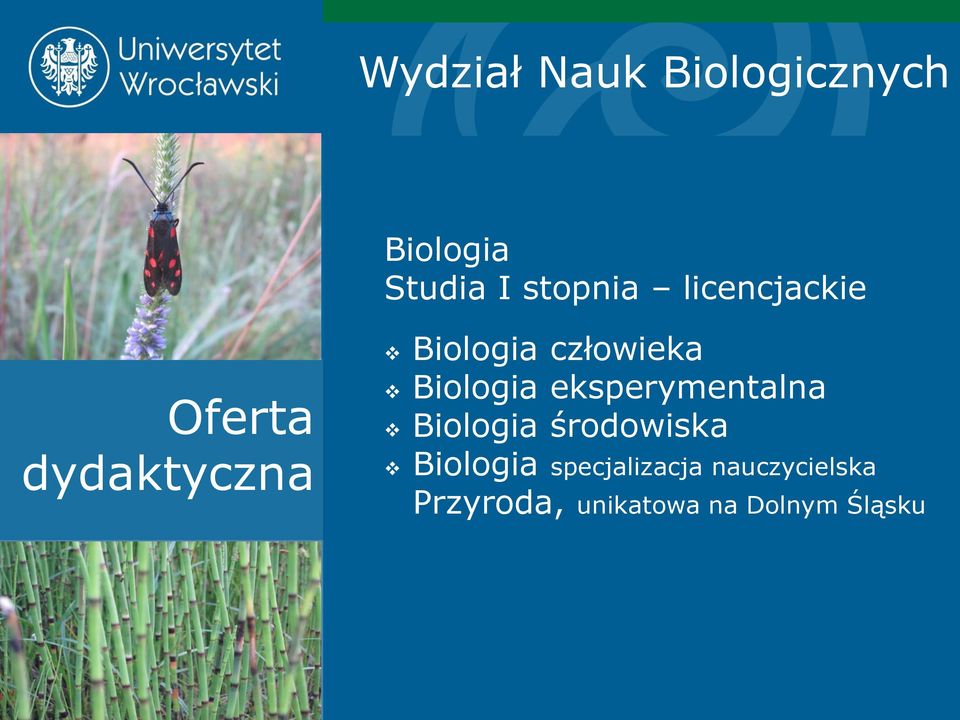 Biologia eksperymentalna Biologia środowiska Biologia