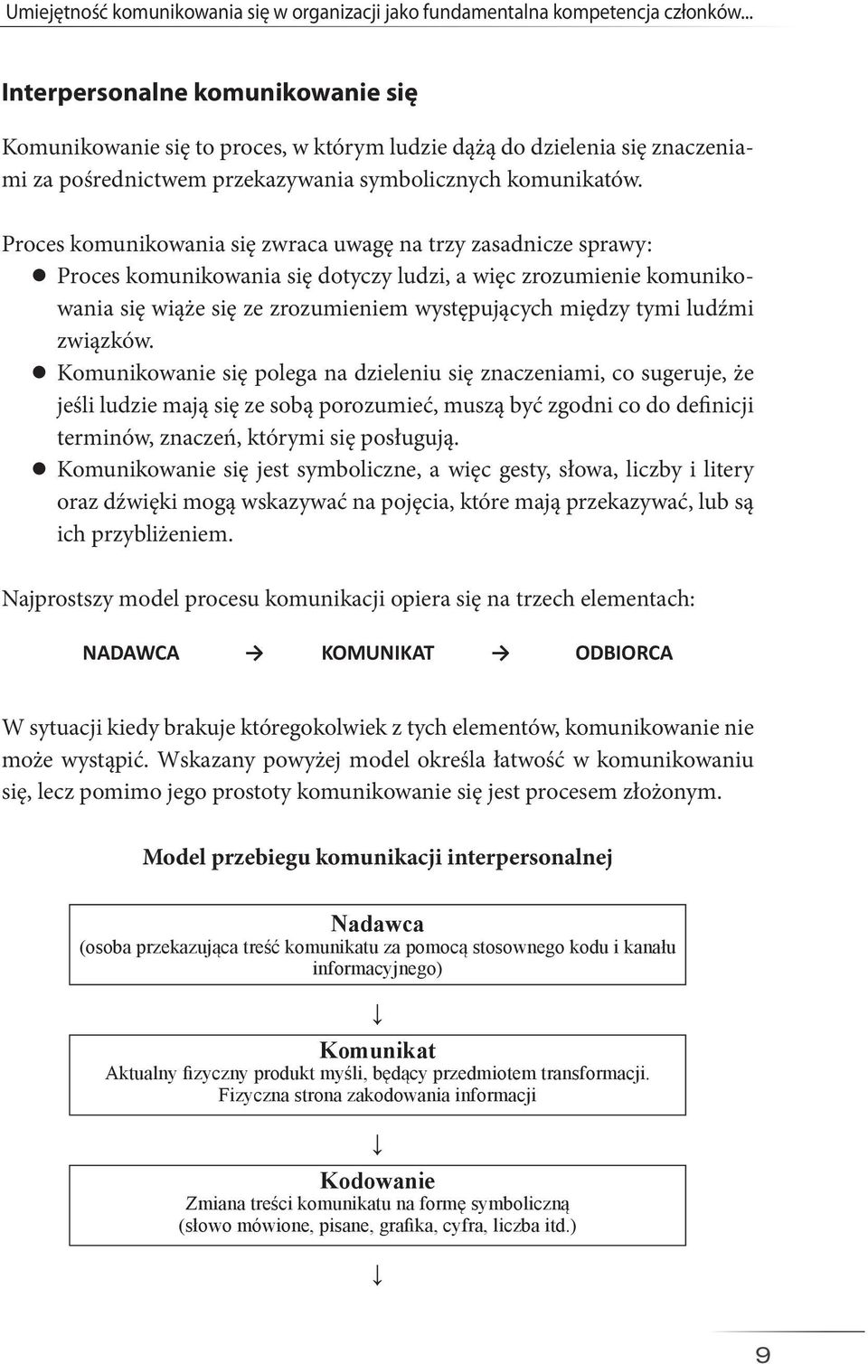 Proces komunikowania się zwraca uwagę na trzy zasadnicze sprawy: l Proces komunikowania się dotyczy ludzi, a więc zrozumienie komunikowania się wiąże się ze zrozumieniem występujących między tymi