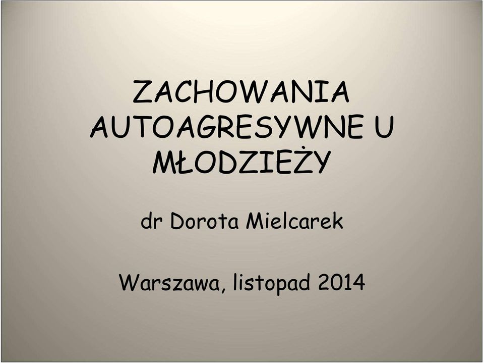 U MŁODZIEŻY