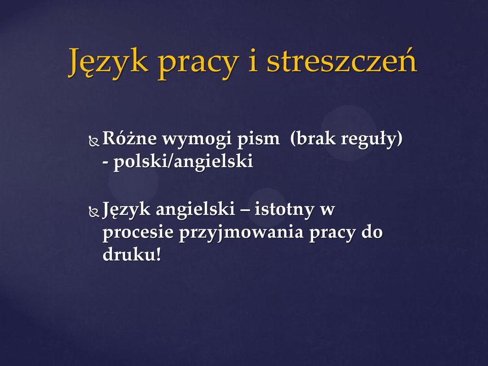 polski/angielski Język angielski