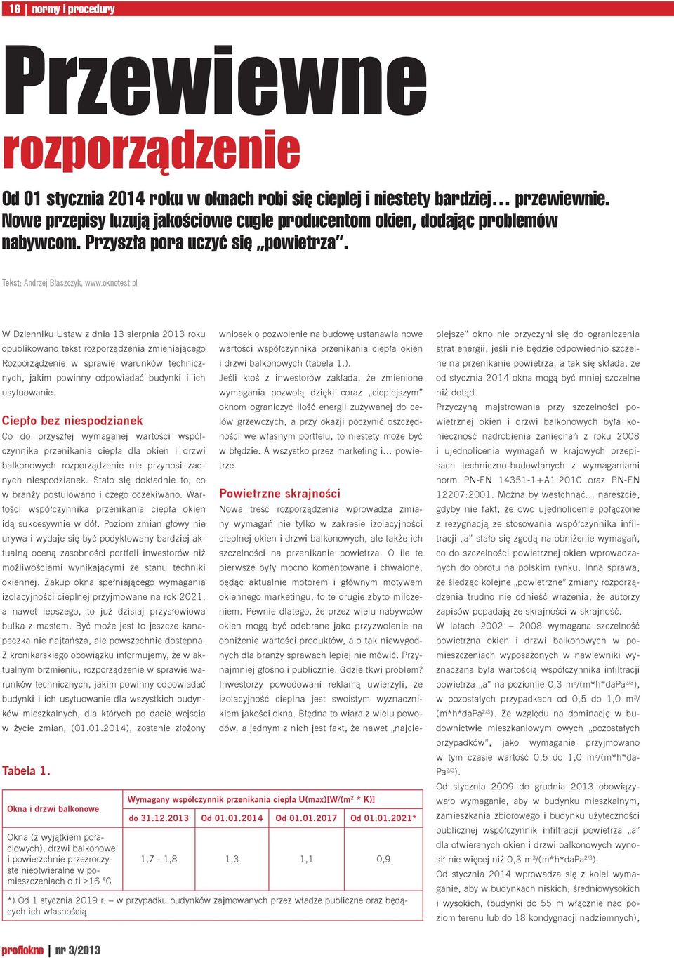 pl W Dzienniku Ustaw z dnia 13 sierpnia 2013 roku opublikowano tekst rozporządzenia zmieniającego Rozporządzenie w sprawie warunków technicznych, jakim powinny odpowiadać budynki i ich usytuowanie.