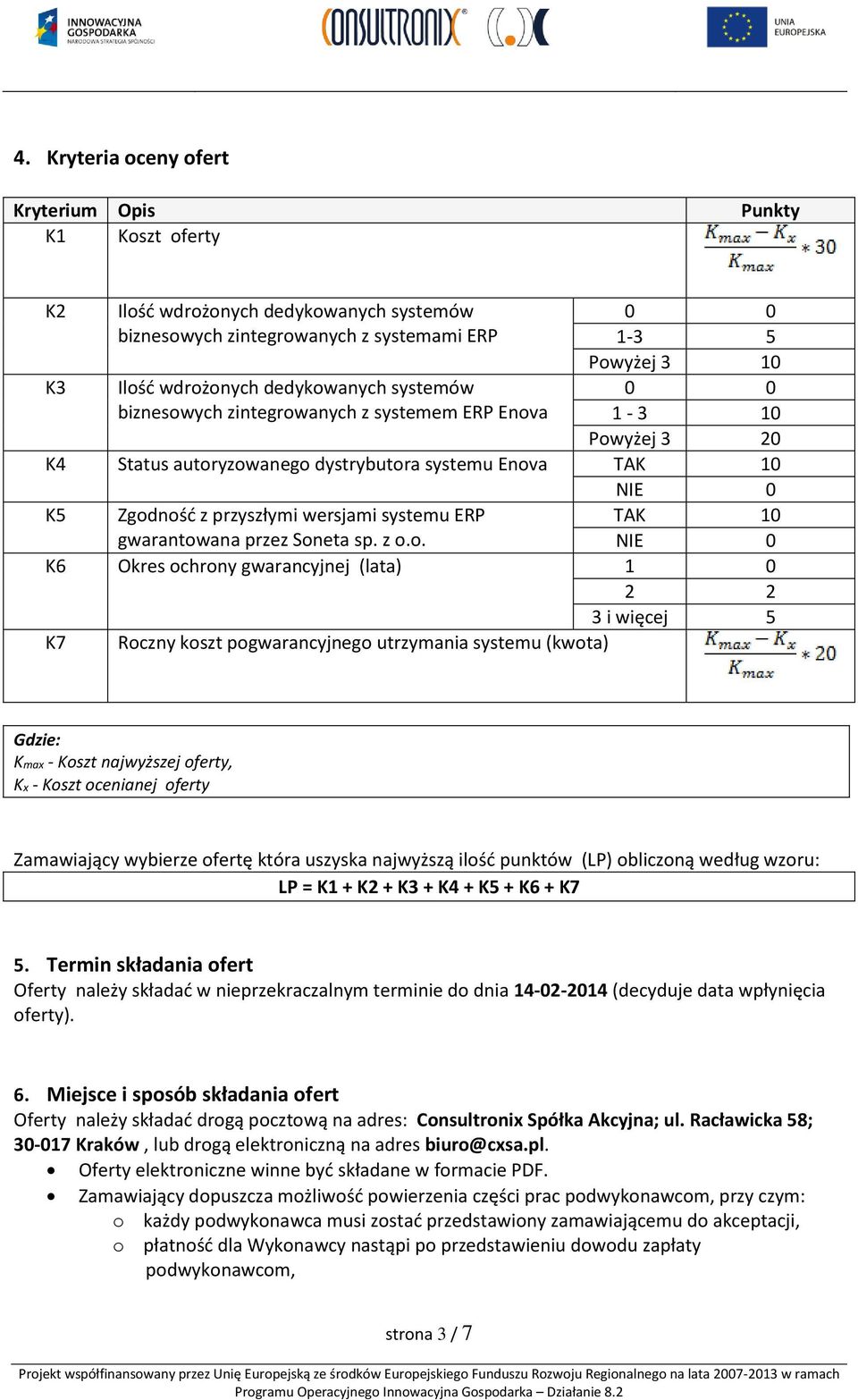 systemu ERP TAK 10 gwarantow