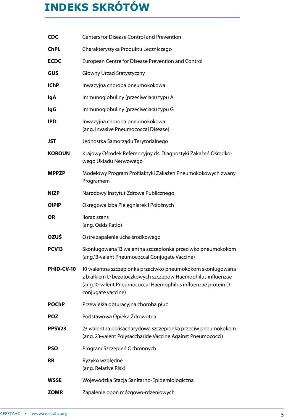 typu G Inwazyjna choroba pneumokokowa (ang. Invasive Pneumococcal Disease) Jednostka Samorządu Terytorialnego Krajowy Ośrodek Referencyjny ds.