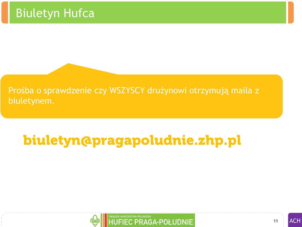 drużynowi otrzymują maila z
