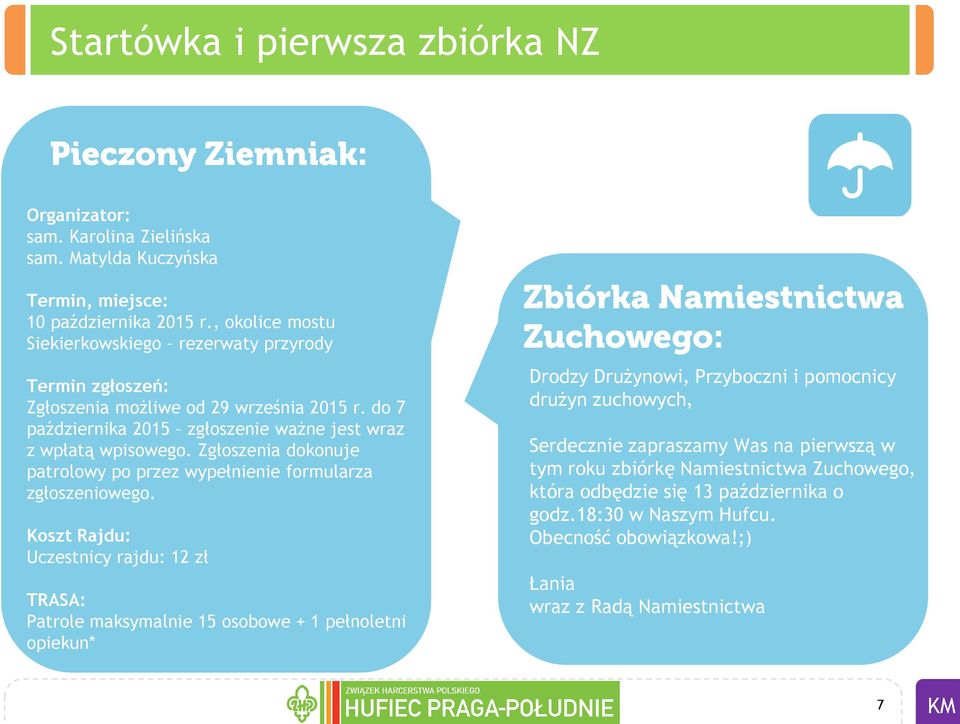 Zgłoszenia dokonuje patrolowy po przez wypełnienie formularza zgłoszeniowego.