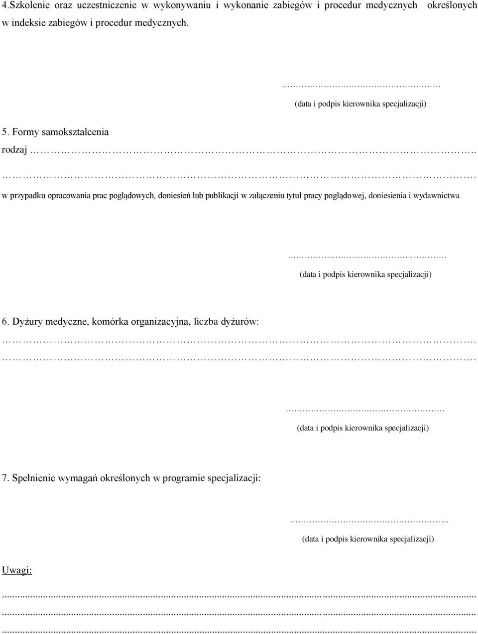 . w przypadku opracowania prac poglądowych, doniesień lub publikacji w załączeniu tytuł pracy poglądowej,