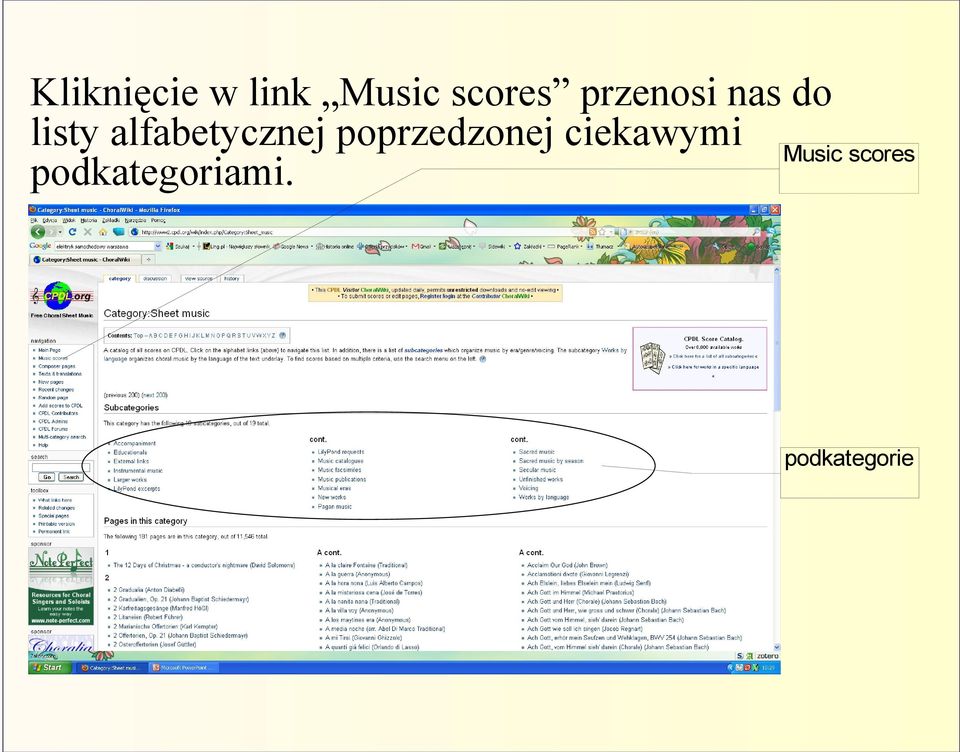 alfabetycznej poprzedzonej