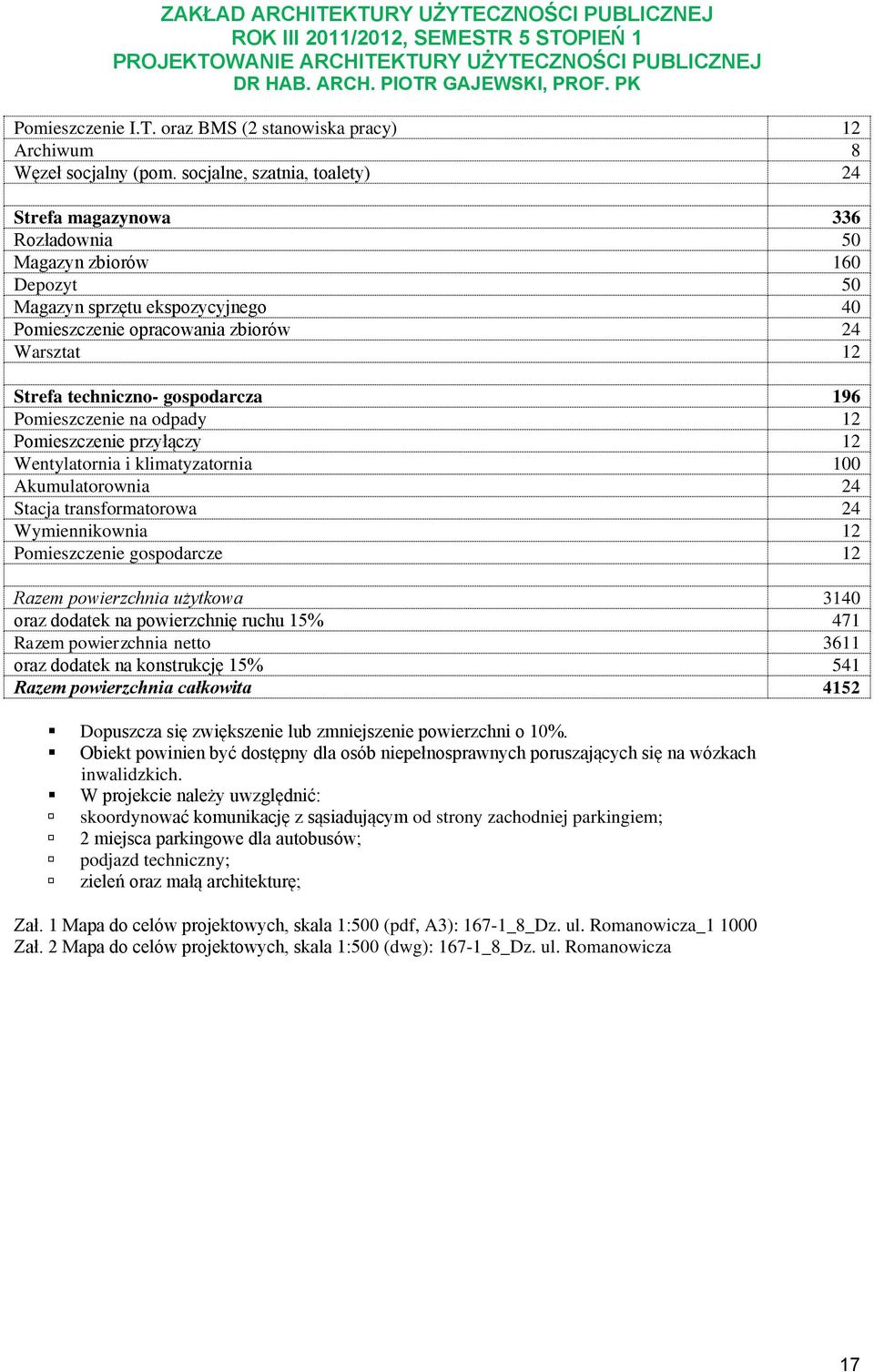 techniczno- gospodarcza 196 Pomieszczenie na odpady 12 Pomieszczenie przyłączy 12 Wentylatornia i klimatyzatornia 100 Akumulatorownia 24 Stacja transformatorowa 24 Wymiennikownia 12 Pomieszczenie