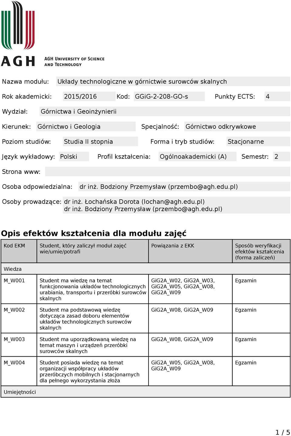 dr inż. Bodziony Przemysław (przembo@agh.edu.