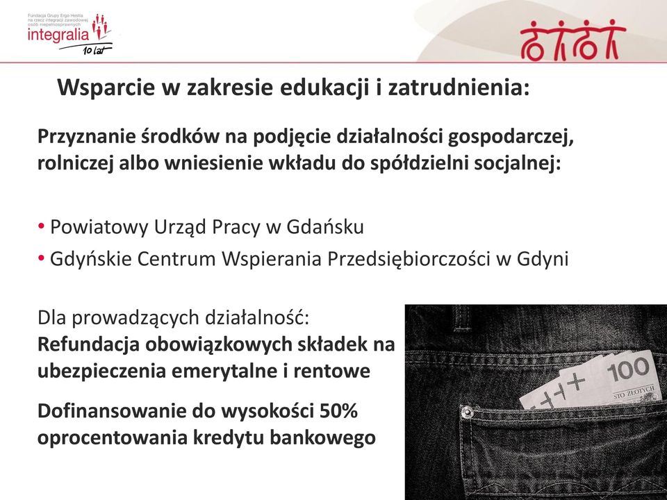 Centrum Wspierania Przedsiębiorczości w Gdyni Dla prowadzących działalność: Refundacja obowiązkowych