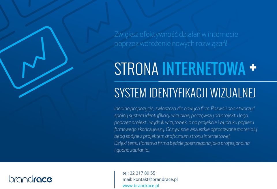 Pozwoli ona stworzyć spójny system identyfikacji wizualnej począwszy od projektu logo, poprzez projekt i wydruk wizytówek, a na projekcie i wydruku