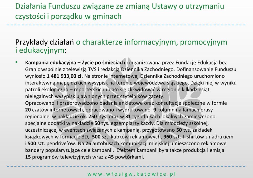 Na stronie internetowej Dziennika Zachodniego uruchomiono interaktywną mapę dzikich wysypisk na terenie województwa śląskiego.