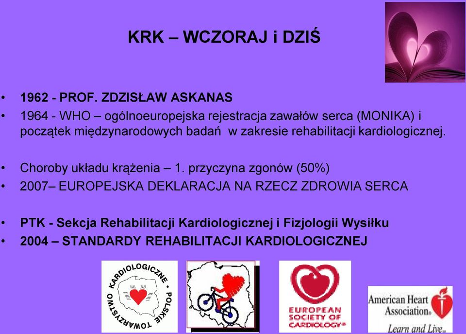 międzynarodowych badań w zakresie rehabilitacji kardiologicznej. Choroby układu krążenia 1.