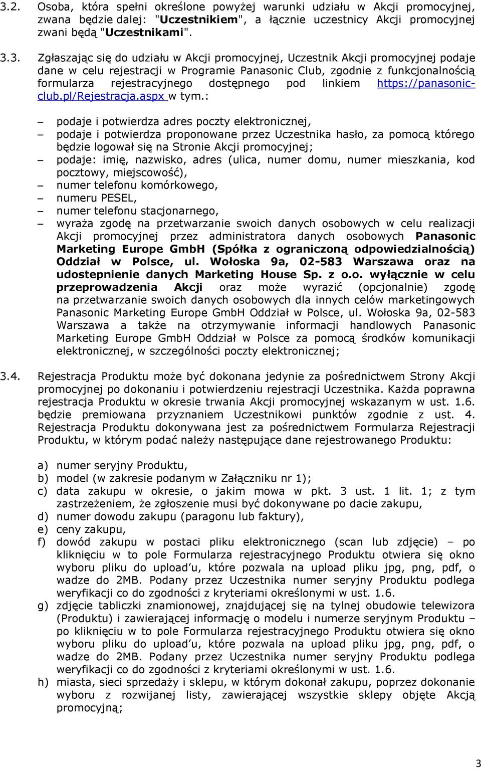https://panasonicclub.pl/rejestracja.aspx w tym.
