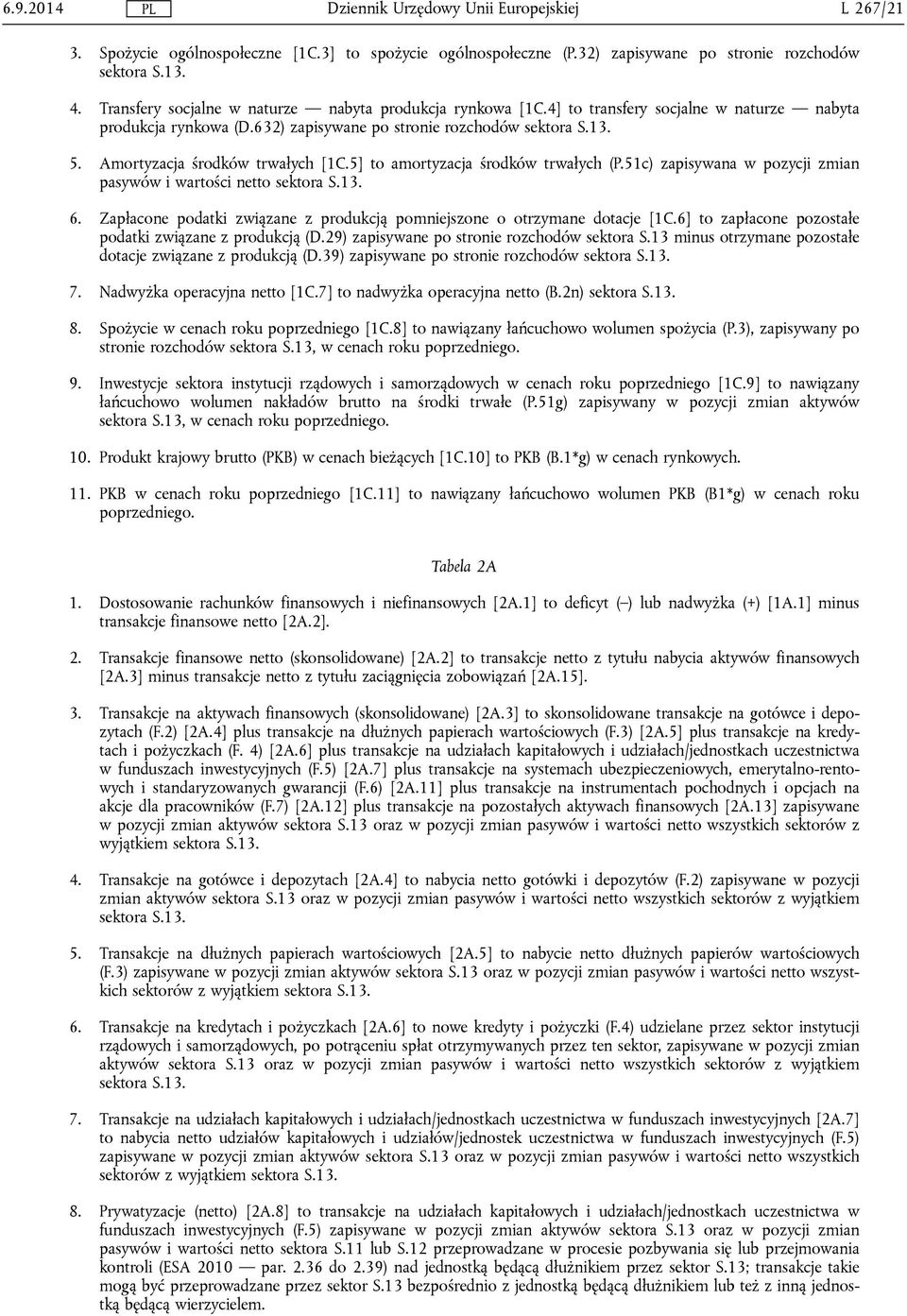 51c) zapisywana w pozycji zmian pasywów i wartości netto 6. Zapłacone podatki związane z produkcją pomniejszone o otrzymane dotacje [1C.6] to zapłacone pozostałe podatki związane z produkcją (D.