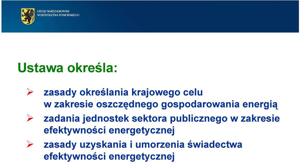 sektora publicznego w zakresie efektywności energetycznej