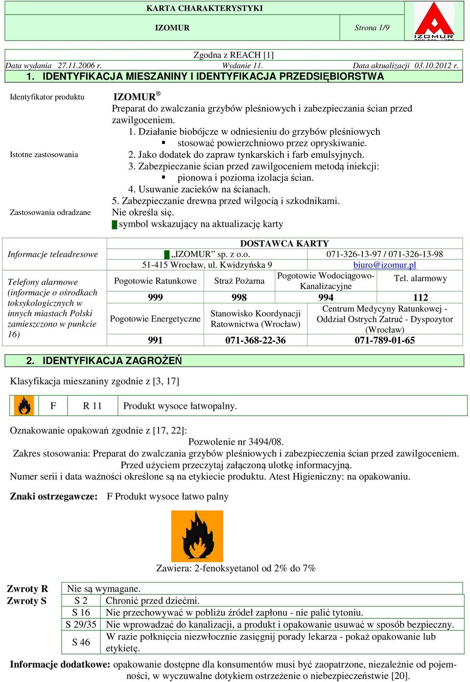 . Data aktualizacji 03.10.2012 r. 1.
