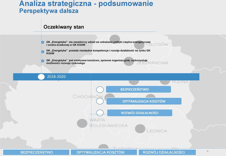 działalność na rynku GK KGHM GK Energetyka jest efektywna kosztowo, sprawna organizacyjnie, wykorzystuje możliwości