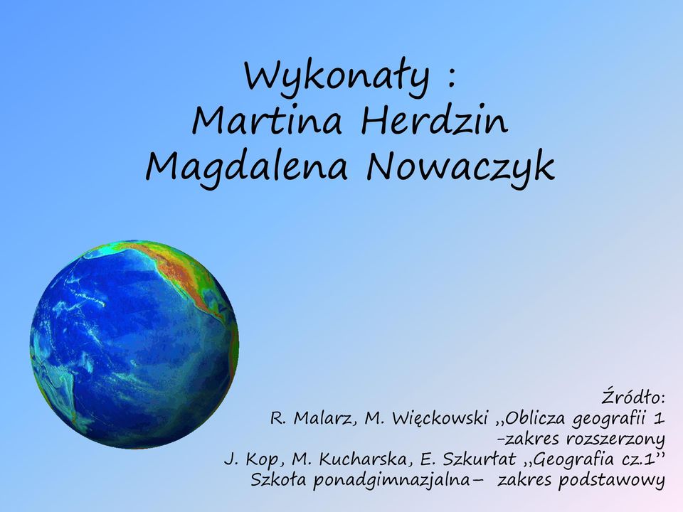 Więckowski Oblicza geografii 1 -zakres rozszerzony J.