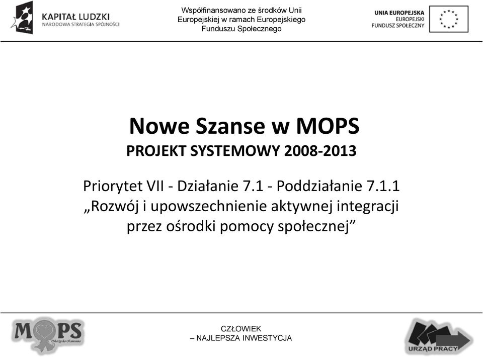 1 - Poddziałanie 7.1.1 Rozwój i