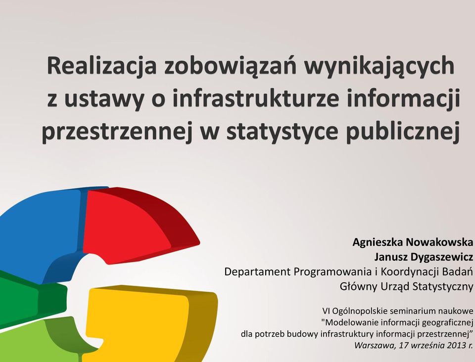 Koordynacji Badań Główny Urząd Statystyczny VI Ogólnopolskie seminarium naukowe "Modelowanie