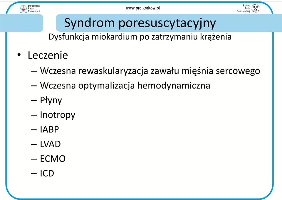 rewaskularyzacja zawału mięśnia sercowego Wczesna