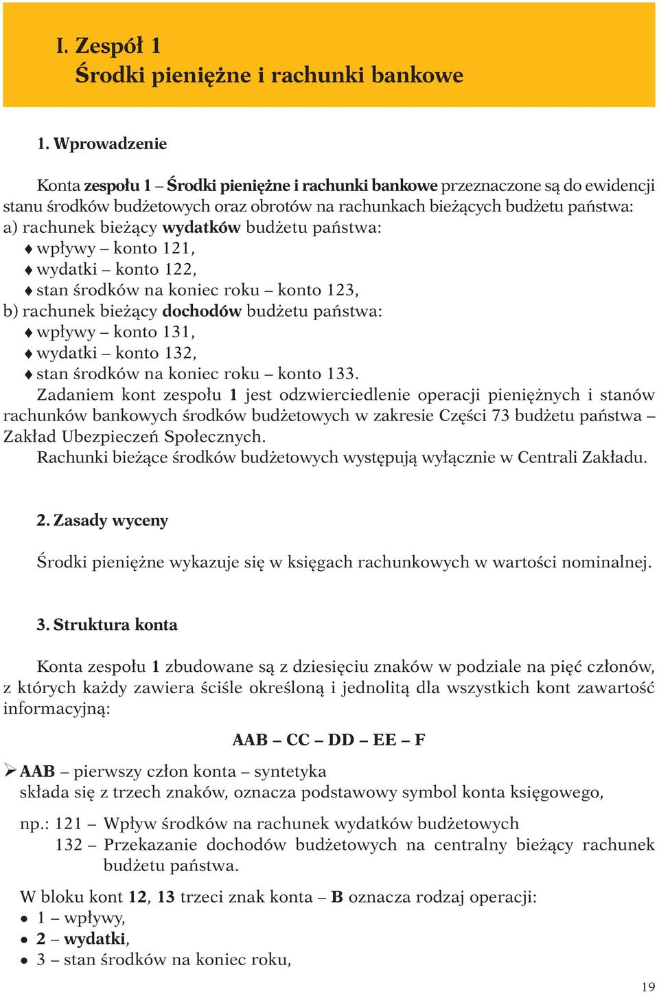 wydatków budżetu państwa: wpływy konto 121, wydatki konto 122, stan środków na koniec roku konto 123, b) rachunek bieżący dochodów budżetu państwa: wpływy konto 131, wydatki konto 132, stan środków