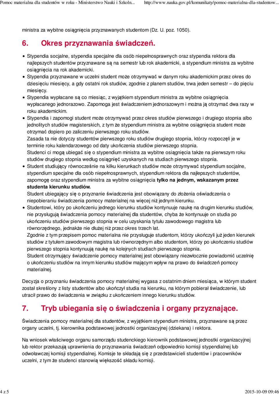 osiągnięcia na rok akademicki.