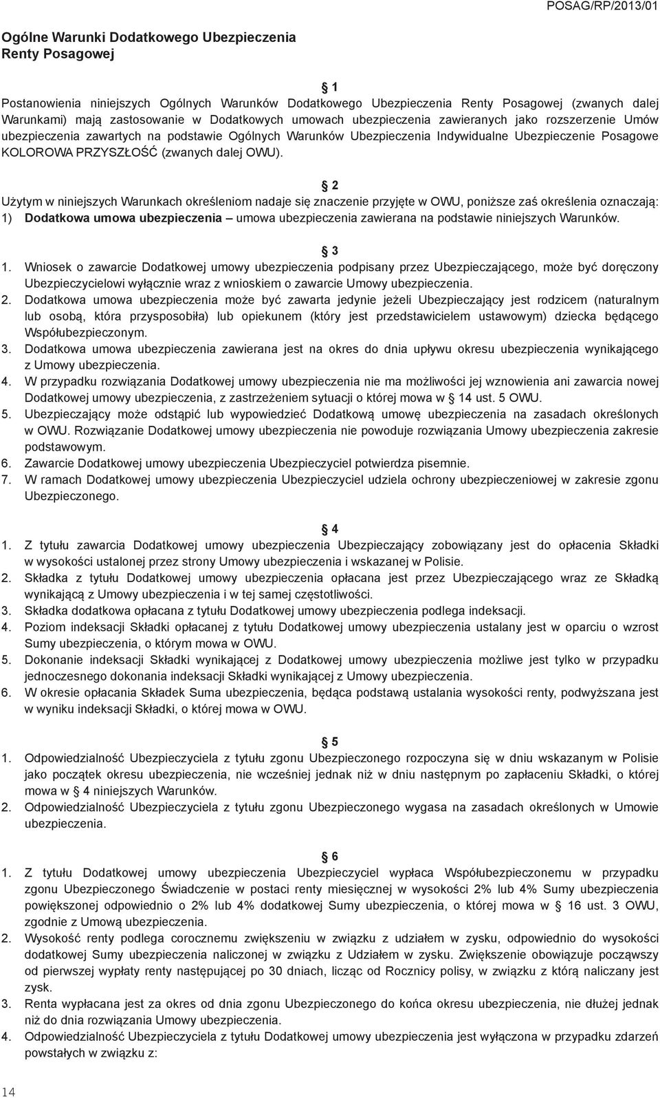 PRZYSZŁOŚĆ (zwanych dalej OWU).