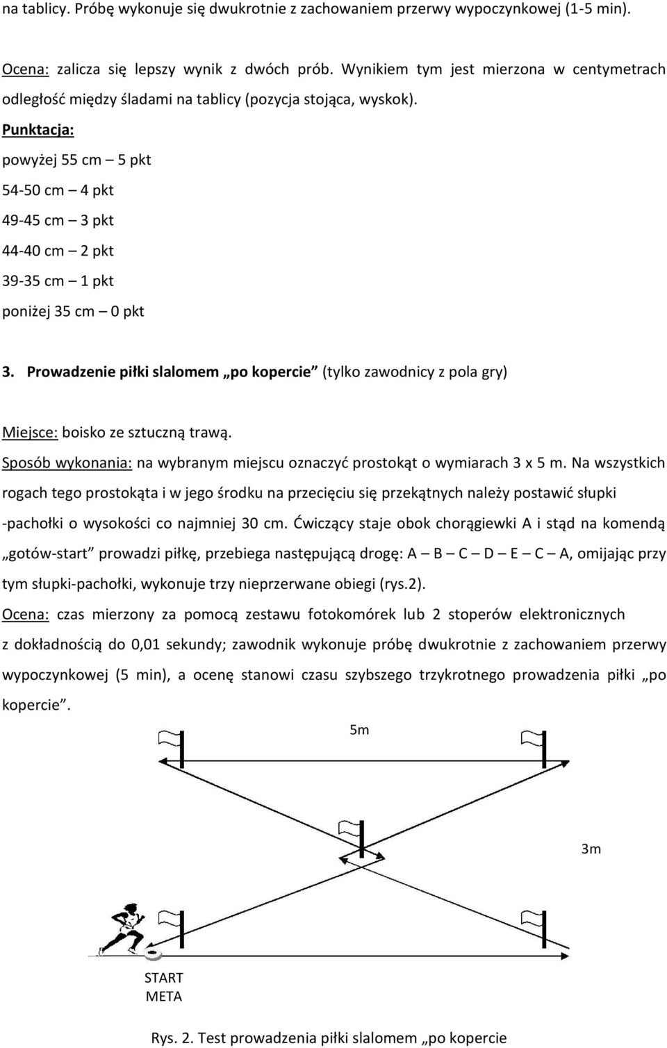 powyżej 55 cm 5 pkt 54-50 cm 4 pkt 49-45 cm 3 pkt 44-40 cm 2 pkt 39-35 cm 1 pkt poniżej 35 cm 0 pkt 3.