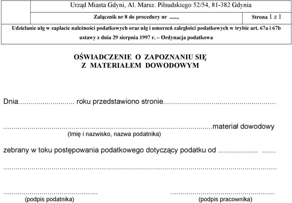 .. roku przedstawiono stronie.