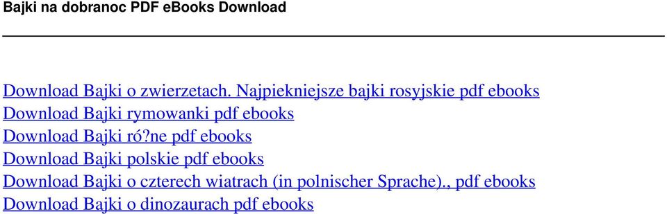 Najpiekniejsze bajki rosyjskie pdf ebooks Download Bajki rymowanki pdf ebooks Download
