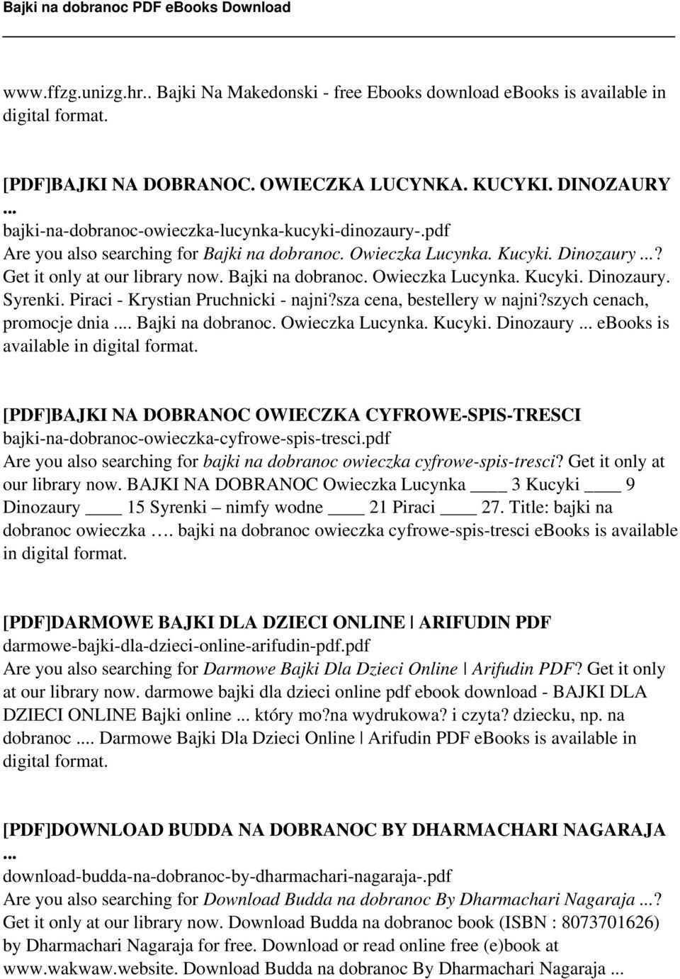 Piraci - Krystian Pruchnicki - najni?sza cena, bestellery w najni?szych cenach, promocje dnia. Bajki na dobranoc. Owieczka Lucynka. Kucyki.